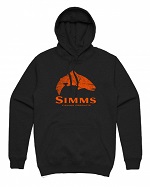 simms wood trout hoodie black