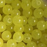 CAC glass bead chartreuse clear